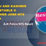 AJK Police Jobs NTS Result