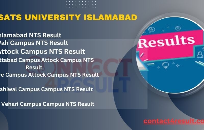 CUI Admission NTS Result 2024