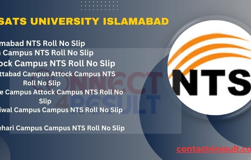 COMSATS University Islamabad NTS Roll No Slip 2024