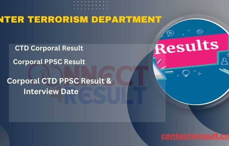 CTD Corporal PPSC Result 2024