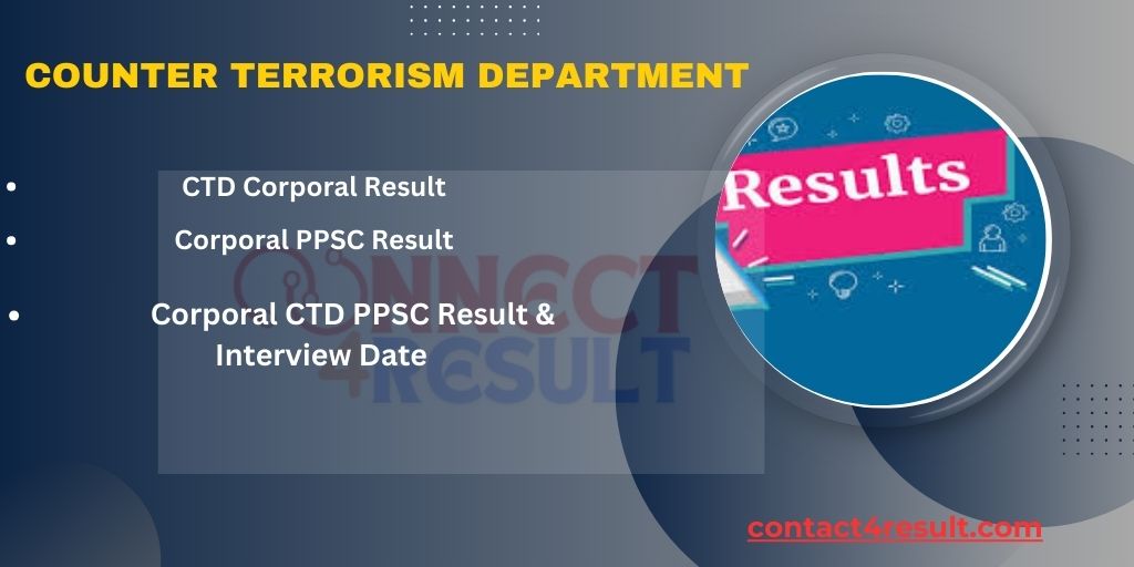 Corporal CTD Jobs PPSC Result