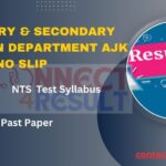 Elementary & Secondary Education Department NTS Roll no slip