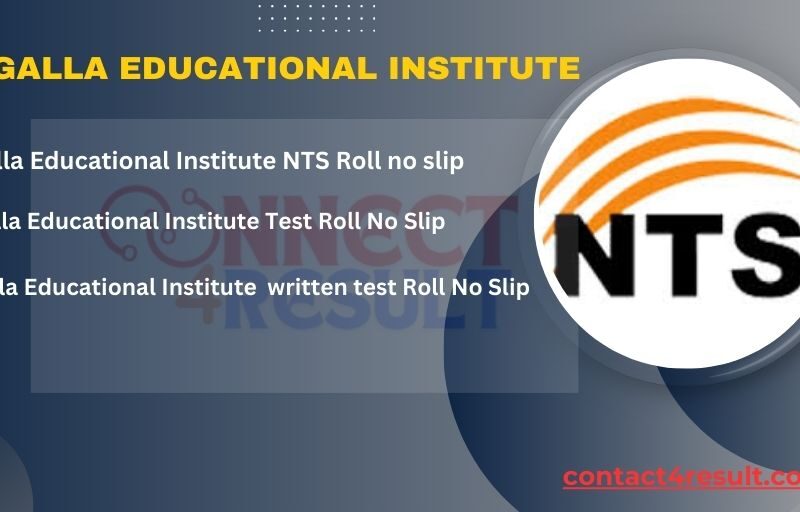 Margalla Educational Institute NTS Roll No Slip